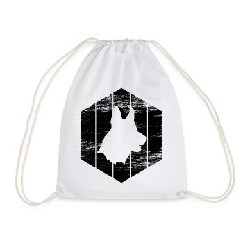 Sketch du berger allemand - Sac de sport léger - blanc - Devant