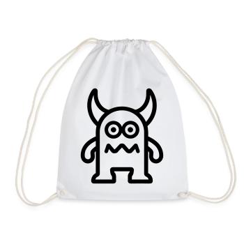 monster - Drawstring Bag - white - Front