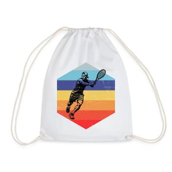 Idée cadeau pour un tennis avec tennis - Sac de sport léger - blanc - Devant