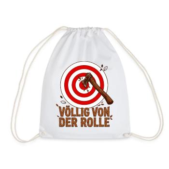 Axe Throwing, Sports Hobby Target - Drawstring Bag - white - Front
