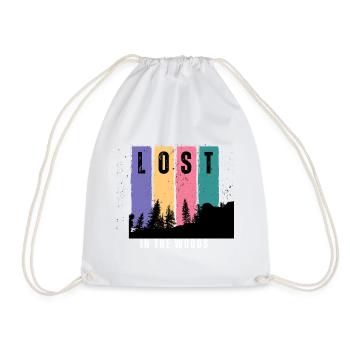 Lost In  Woods - Drawstring Bag - white - Front