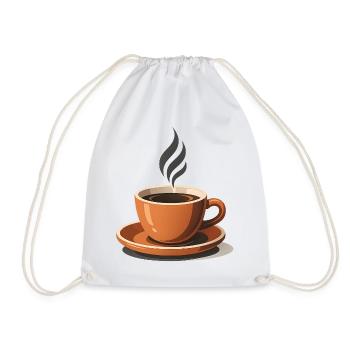 Tasse de Café Chaud Aromatique - Sac de sport léger - blanc - Devant