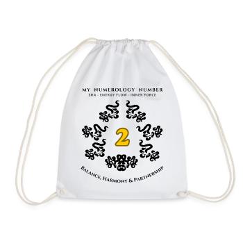 Numer_2 - Drawstring Bag - white - Front