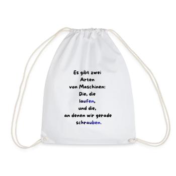 Instandhaltung T-Shirt Lustiges Geschenk Handwerk! - Turnbeutel - Weiß - Vorne
