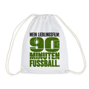 Mein Lieblingsfilm: 90 Minuten Fussball - Turnbeutel - Weiß - Vorne