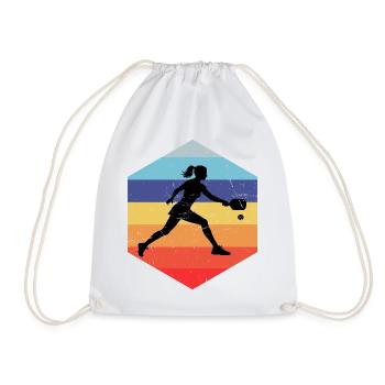 Cadeau de la scène du pickleball pour les fans de pickleball - Sac de sport léger - blanc - Devant