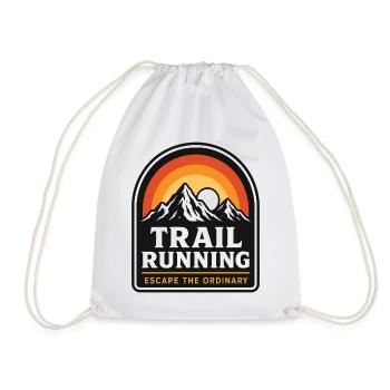 Trailrunning Entflucht dem gewöhnlichen Sonnenuntergang - Turnbeutel - Weiß - Vorne
