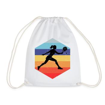 Padel Zubehör Geschenkidee für Padel Anfänger Fans - Turnbeutel - Weiß - Vorne