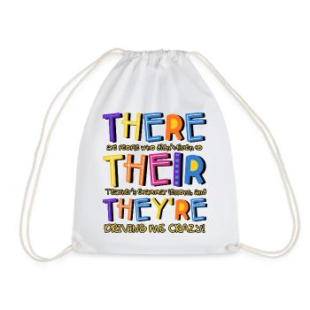 There Are People Who Didn't Listen - Drawstring Bag - white - Front