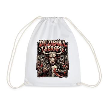 Heavy Metal Dezibull Therapie - Turnbeutel - Weiß - Vorne