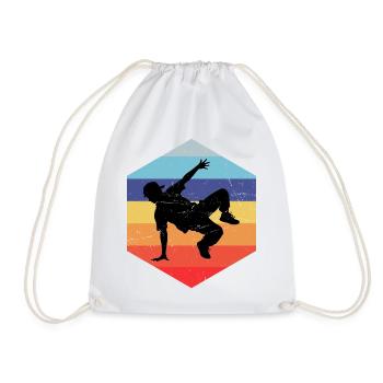 Idée de cadeau pour le danseur hip-hop avec breakdance - Sac de sport léger - blanc - Devant
