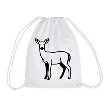 Club de chasse de chasseurs de silhouettes de cerfs Forêt forestière - Sac de sport léger - blanc - Devant