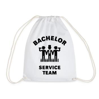 Équipe de service pour célibataires (marié / enterrement de vie de garçon / noir) - Sac de sport léger - blanc - Devant
