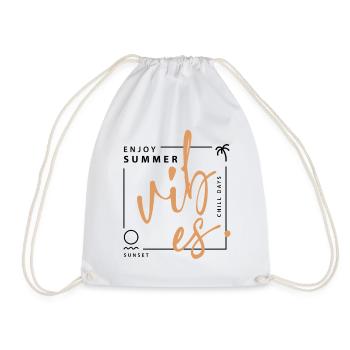 Summer Vibes - Drawstring Bag - white - Front