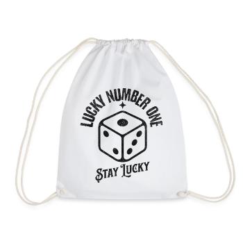 Numéro Chanceux, Restez Chanceux - Chance & Bonne Fortune - Sac de sport léger - blanc - Devant