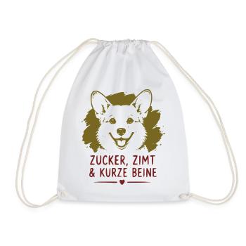 Zucker, Zimt & Kurze Beine - Turnbeutel - Weiß - Vorne