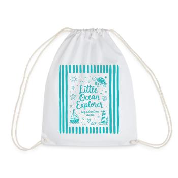 Tortue Petit Explorateur de l’Océan - Sac de sport léger - blanc - Devant