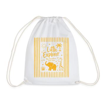 Éléphant en tenue d’enfant - Sac de sport léger - blanc - Devant