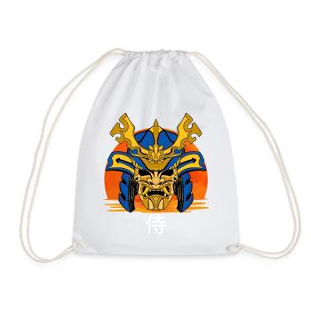 Golden Mask Samurai-Wappen - Turnbeutel - Weiß - Vorne