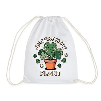 Plant Parents JUST ONE MORE PLANT - Drawstring Bag - white - Front