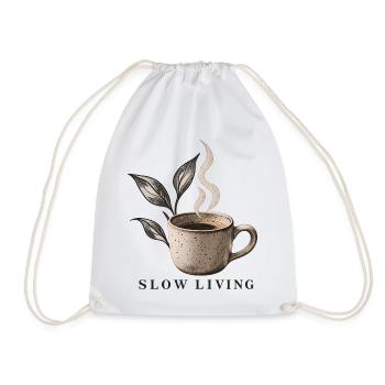 Kaffeetasse Slow Living Coffee - Turnbeutel - Weiß - Vorne