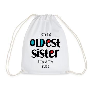 älteste Schwester - Turnbeutel - Weiß - Vorne