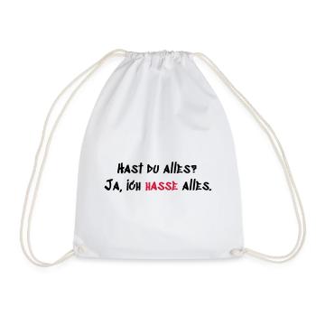 Hast du Alles - Turnbeutel - Weiß - Vorne