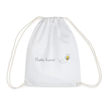 Brisk bee - Drawstring Bag - white - Front