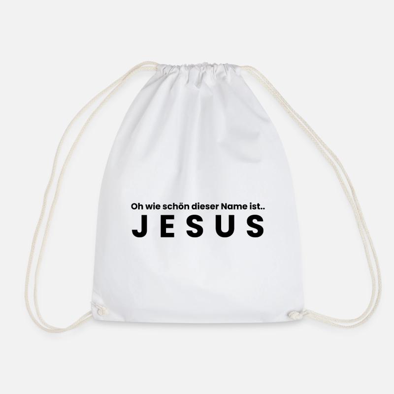 Der Name Jesus - christliche klamotten - Turnbeutel - Weiß
