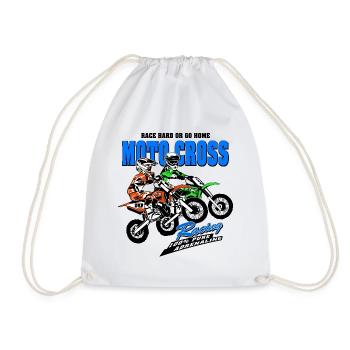 Kinder Motocross - KIDS MX - Drawstring Bag - white - Front