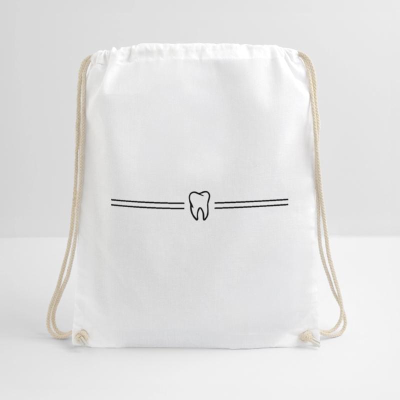 tooth icon dash Drawstring Bag