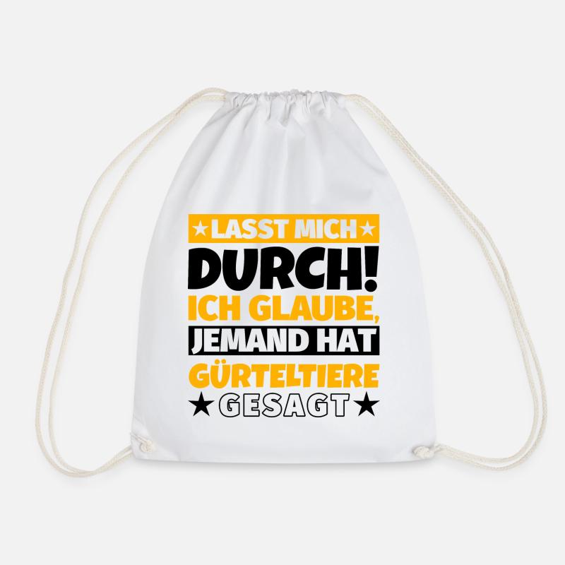 Gürteltiere - Turnbeutel - Weiß