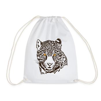 Jaguar Face Graphique Cool Big Cat Wild Animal Lover - Sac de sport léger - blanc - Devant