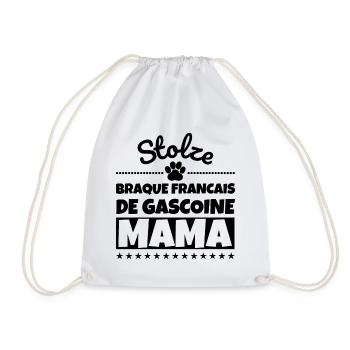 Stolze Braque Francais de Gascoine Mama - Turnbeutel - Weiß - Vorne
