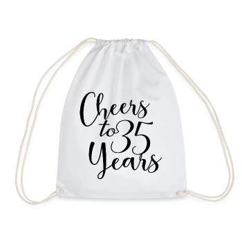 35e anniversaire Hommes Femmes Anniversaire 35 ans - Sac de sport léger - blanc - Devant