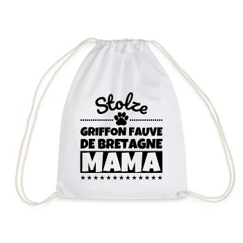 Stolze Griffon Fauve de Bretagne Mama - Turnbeutel - Weiß - Vorne