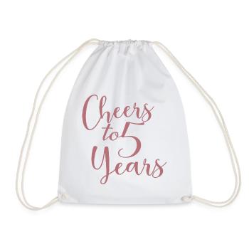 Vive le 5e anniversaire de 5 ans - Sac de sport léger - blanc - Devant