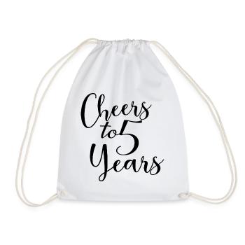 Vive le 5e anniversaire de 5 ans - Sac de sport léger - blanc - Devant