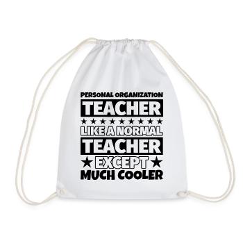 Persönliche Organisation Lehrer Geschenk - Turnbeutel - Weiß - Vorne