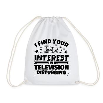 Fernsehen lustiges Geschenk - Turnbeutel - Weiß - Vorne