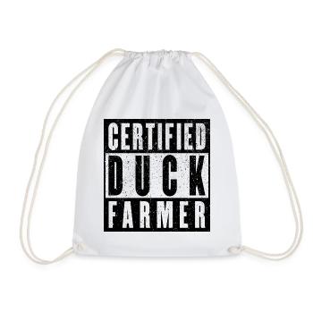 Éleveur de canards certifié - Cadeau d’amoureux des canards - Sac de sport léger - blanc - Devant