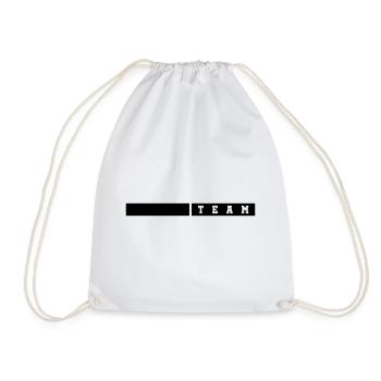 team line - Drawstring Bag - white - Front