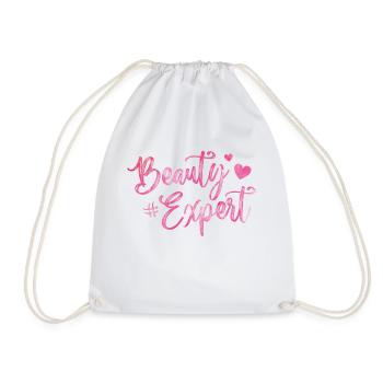 beauty expert - Drawstring Bag - white - Front