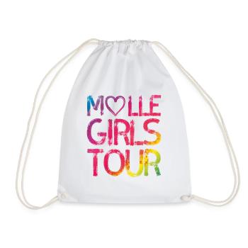 Malle girls tour heart colorful - Drawstring Bag - white - Front