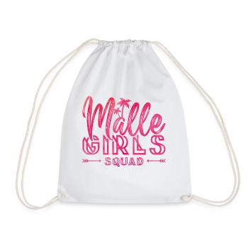 Malle girls squad pink - Drawstring Bag - white - Front