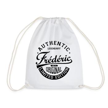 Frederic gift personalized tshirt Frederic - Drawstring Bag - white - Front