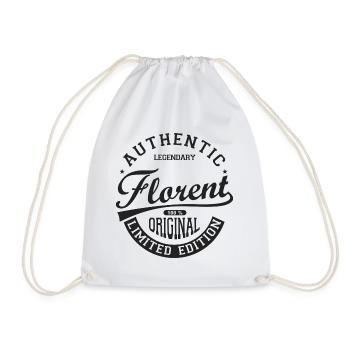 Florent Geschenk personalisiertes T-Shirt Vorname Florent - Turnbeutel - Weiß - Vorne