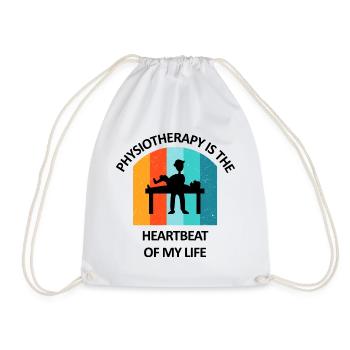 Physiotherapist Humorous Gift Saying Funny - Drawstring Bag - white - Front