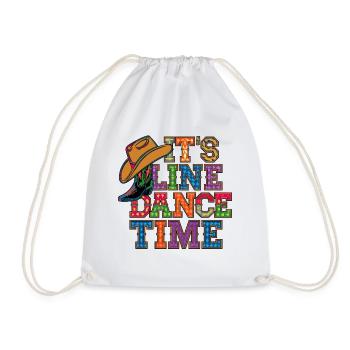 Line Dance Time Line Dancing Time to dance - Drawstring Bag - white - Front