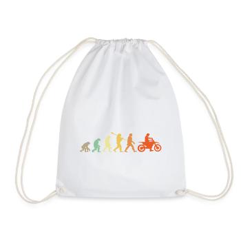 Evolution Motorcyclists - Drawstring Bag - white - Front